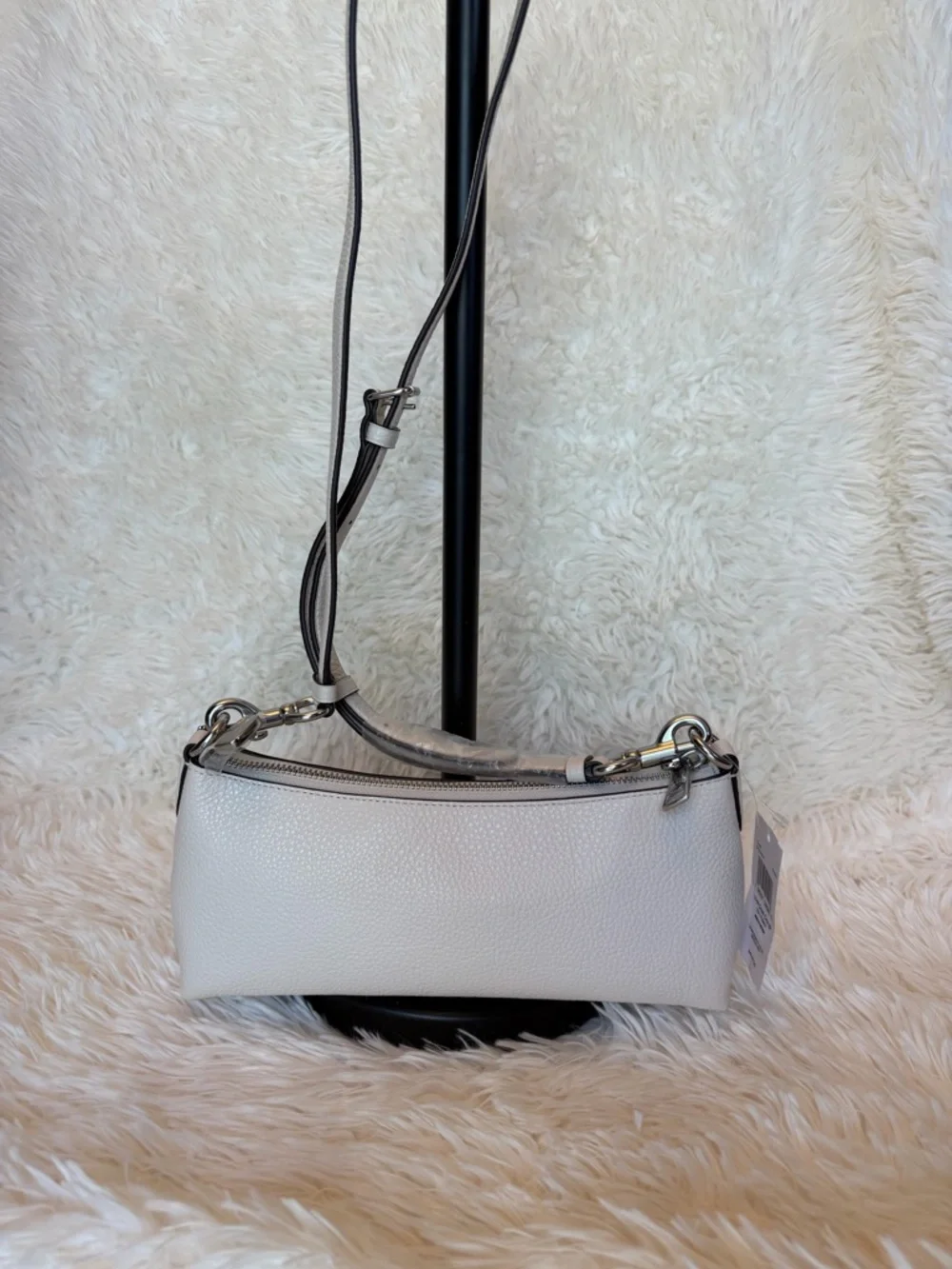 COACH Charlotte CL407 Chalk Pebbled Leather Detachable Strap, NWT, No Chain - Picture 2 of 15